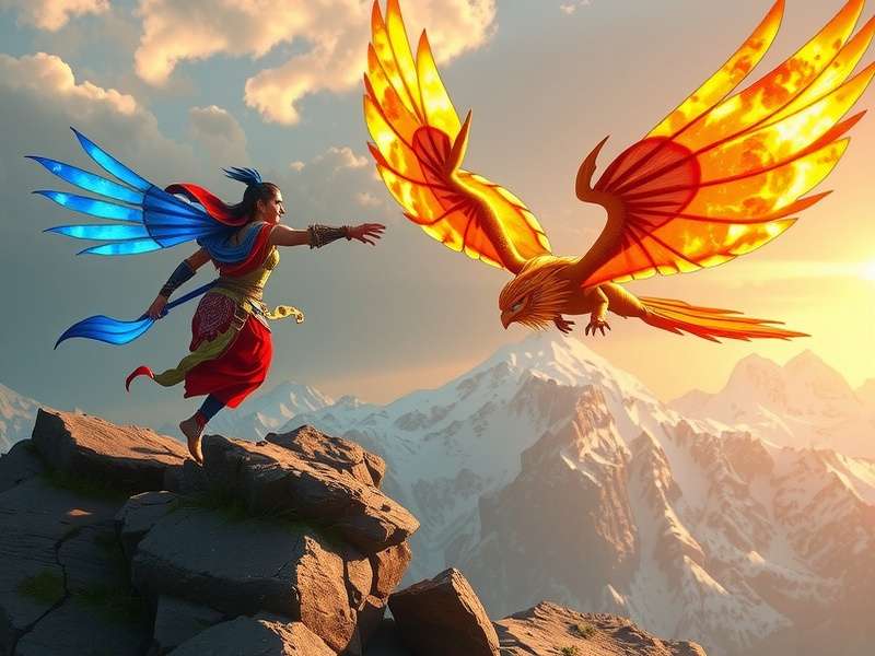 Flaming Flit's richly detailed world blending ancient Indian landscapes with mythological realms